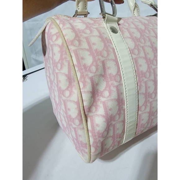 Sold***Authentic CHRISTIAN DIOR Monogram Boston Bag Pink - Picture 13 of 16